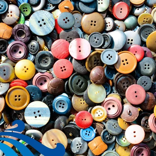 Assorted buttons used for button replacement